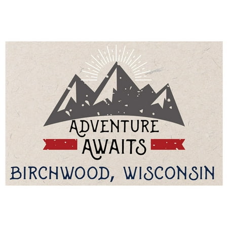 

Birchwood Wisconsin Souvenir 2x3 Inch Fridge Magnet Adventure Awaits Design