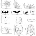 thumbnail image 3 of Decoraciones de Ventanas de Halloween KUCHEY 140 Piezas Calcomanías de Ventana de Halloween de Doble Cara, 3 of 3