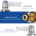 thumbnail image 5 of SONGAUN Hot & Cold Side Spindle Assembly for T&S Brass Faucet Handle Stem Assembly Fit for Eterna Valve Replace 002713-40 002714-40 (1 Pair Red & Blue), 5 of 8