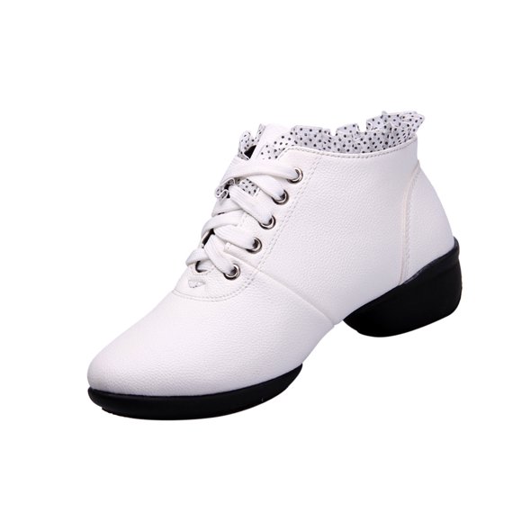 Pisexur Women's Winter Boots Classic Lace Up Platform Chunky Mid-Heel Square Toe Oxfords Dress Pump Shoes Lace Toe Soft Sole Thick Heeled Boots