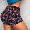 thumbnail image 4 of Naloa Dancing Skeletons Floral Garden Biker Shorts for Women Seamless Scrunch Short Women’s Yoga Shorts for Gym Running Sport Shorts - XX-Large, 4 of 9