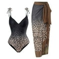 thumbnail image 2 of QUNYINEY 2 Piece Women Swimsuit Leopard Print with Cover-Ups Tummy Control Bathing Suits Chiffon V Neck Modest Swimsuit Sets, 2 of 9