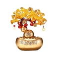 thumbnail image 1 of Feng Shui Gemstone Money Tree Ornaments, Fortune Gourd Gold Ingot Citrine Crafts, 1 of 3