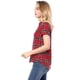 thumbnail image 4 of Camisas de cuadros para mujer INSPIRE CHIC con cuello de punta y botones 3XL rojas, 4 of 6