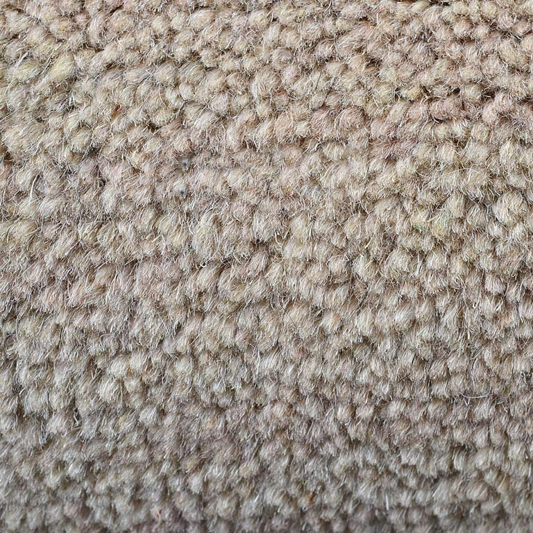 Beige 6' 7 x 6' 7 Hand Knotted Solid Gabbeh Wool Round Rug