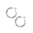 thumbnail image 1 of Sonducket 1 Pair Sterling Minimalist Earrings Twisted Hoop Girls Geometric Shape Jewelry Flowers Banquet Accessory Fashion Women Ropa, zapatos y accesorios Miscelánea Plata Sonducket AP007445-02, 1 of 6