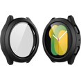 thumbnail image 1 of KOMI Hard Case Compatible with Samsung Galaxy Watch 5 Galaxy Watch 4 40mm with Screen Protector, HD Tempered Glass Screen Protector Cover Overall Protective Cover, 2 Pack, 1 of 5