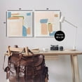 thumbnail image 3 of Abstract Pink Blocked Contemporary Shapes Abstract Painting Gallery Wrapped Canvas Print Wall Art, Set of 2, 3 of 7