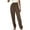 Coffee, variant on LLYwey Women Wide Leg Pants Women's Fashion Mid-Rise Non Stretch Solid Color Casual Pants Khaki Pants Female Long Pant Style H873 Navy M