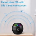 thumbnail image 6 of Blasgw Wireless Bluetooth Speaker Colorful Subwoofer With LED Display FM Radio Alarm Clock Bluetooth Hifi Card MP3 Music Play Black, 6 of 9