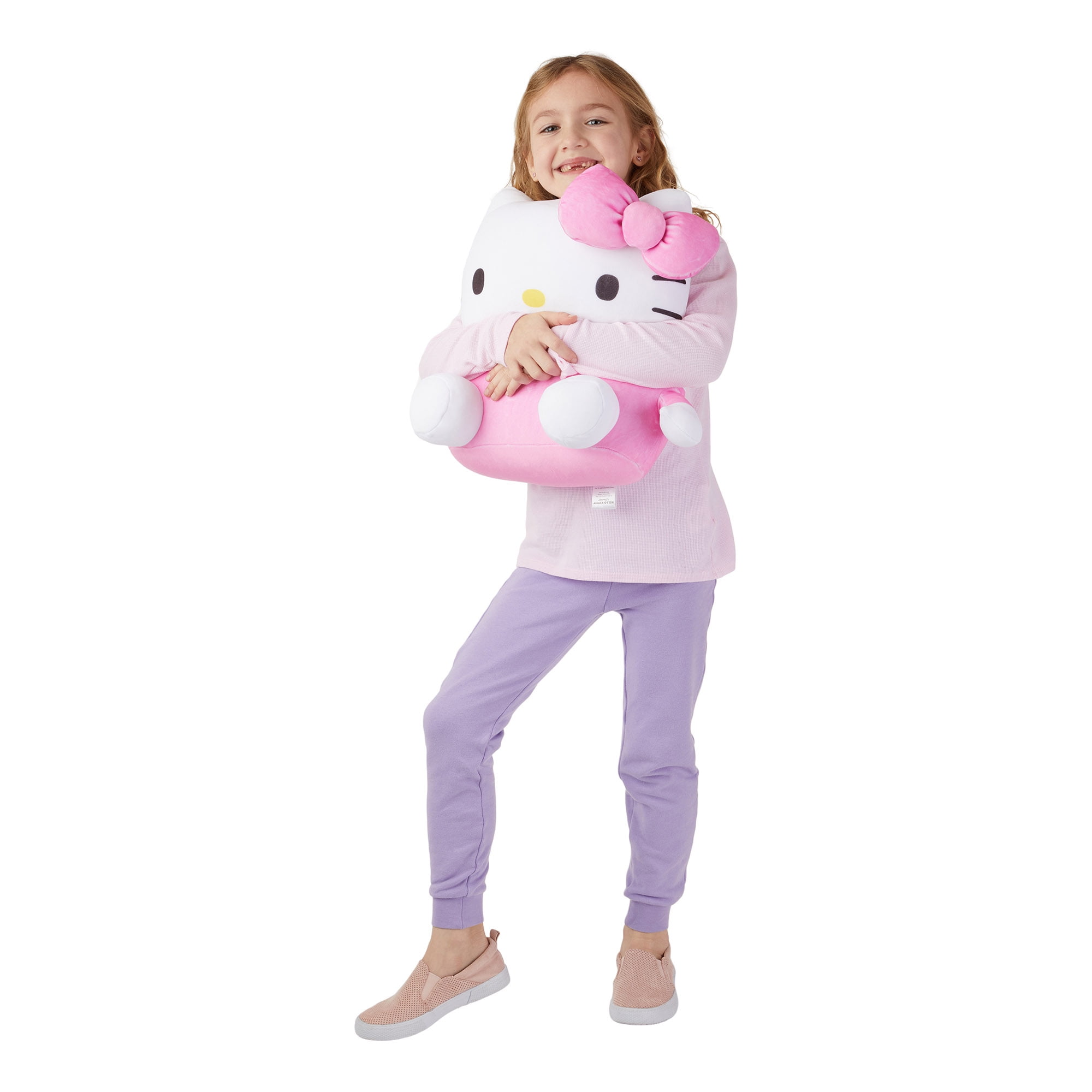 Hello Kitty Ultra Squishy Pillow Kids 15 inch Polyester Fill Decorative Bedding Huggable Size