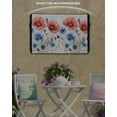 thumbnail image 3 of Blue Poppy Flowers Outdoor TV Cover 48 to 50 Inch Weatherproof, Red Patriotic Floral Watercolor 600D Oxford TV Covers with Waterproof Zipper, Outside Flat TV Screen Protector Size 48"W x 30"H x 4.5"D, 3 of 7