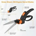 thumbnail image 3 of GEREMF-Garden Shears Tool Set 3 Pcs - Heavy Duty Lopper, Hedge Shears & Pruning Saw for Tree Branches, Hedges, Backyard & Fruit Trees, Carbon Steel Blades, 3 of 4