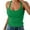 Green, variant on HNMKIU Women's Tanks & Women Spaghetti Strap Neck Ribbed Tank Tops Slim Fitted Camisole Basic Sleeveless Layering Shirts,Size 2XL