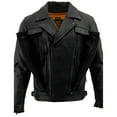 thumbnail image 4 of Milwaukee Leather LKM1720T Men's Tall Sizes Black Premium Leather Motorcycle Vented Leather Jacket w/ Utility Pockets 7X-Tall, 4 of 10