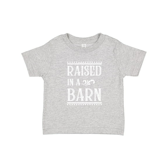 Inktastic RAISED in a BARN in White Boys or Girls Toddler T-Shirt