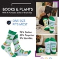 thumbnail image 4 of Funny Books Socks with plants., 4 of 5