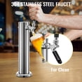 thumbnail image 4 of VEVOR Tour de Bière Tour de Kegerator de Robinet Simple, Tour de Bière de Projet d'Acier Inoxydable, Tour de Distributeur de Bière de Colonne de 3 ", Kit de Tour de Bière avec Tuyau, Clé, Couverture pour la Maison et le Bar, 4 of 9