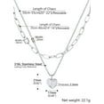 thumbnail image 6 of PROSTEEL Layered Initial Heart Necklaces for Women 2Pcs Dainty Paperclip Chain Choker Necklaces Women Jewelry Letter A, 6 of 7