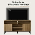 thumbnail image 6 of UEV Mid Century Modern TV Stand Cabinet for Living Room(up to 50/55/60/65 Inch),TV Media Console Cabinet with Shelves & Storage,Wood TV Stand Bedroom,Fluted TV Stand Entertainment Center, 6 of 9