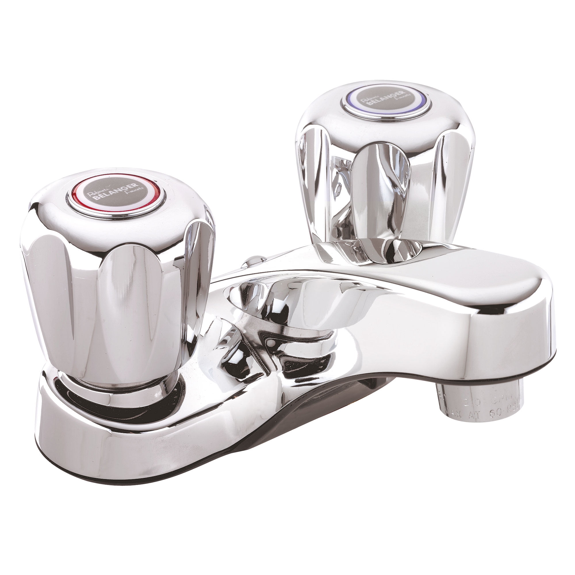 Belanger 3063W Two Handle Centerset Bathroom Faucet, Polished Chrome