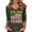 1#Army Green, variant on Women's 3/4 Sleeve Basic Top - 250th Anniversary USA Shirt with V-Neck and Independence Day Print, Perfect for 4th of July Shirts Women, Summer Tops,Red L