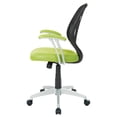thumbnail image 6 of Screen Back Chair with Green Mesh Fabric and Silver Coated Arms and Base, 6 of 7