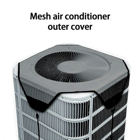 

Hadanceo Air Conditioner Cover Dustproof Reusable Wear Resistant with Hook Easy to Install Protective Polyester