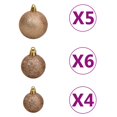 thumbnail image 1 of vidaXL Slim Artificial Pre-lit Christmas Tree with Ball Set Green 210 cm, 1 of 5