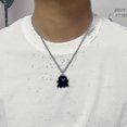 thumbnail image 3 of 2 uds moda europea y americana regalos de Halloween collar de fantasma de dibujos animados collar de accesorios de pareja de Hip Hop, negro, 3 of 5