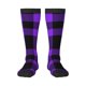 thumbnail image 1 of Fotbe Purple Buffalo Plaid Calcetas Divertidas Estampadas para Hombre y Mujer, Calcetas de Algodón hasta la Rodilla para Caminar, Correr, Enfermería y Embarazo, 1 of 6