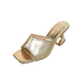 thumbnail image 2 of Wowcloth Women's Heeled Beach Sandals - Fashion Square Toe Open Toe with Thin Unique Heel Design for Casual Outdoor Slides, 2 of 9