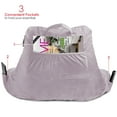 thumbnail image 5 of Nestl Reading Pillow, Backrest Pillows with Arms, Plush Back Pillow, Shredded Memory Foam Bed Rest Pillow, Medium, Dusty Purple, 5 of 7