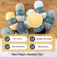 thumbnail image 6 of Mary Maxim Starlette Knitting Crochet Yarn, Acrylic Worsted Weight Yarn, Soft Yellow Yarn, 6 of 7