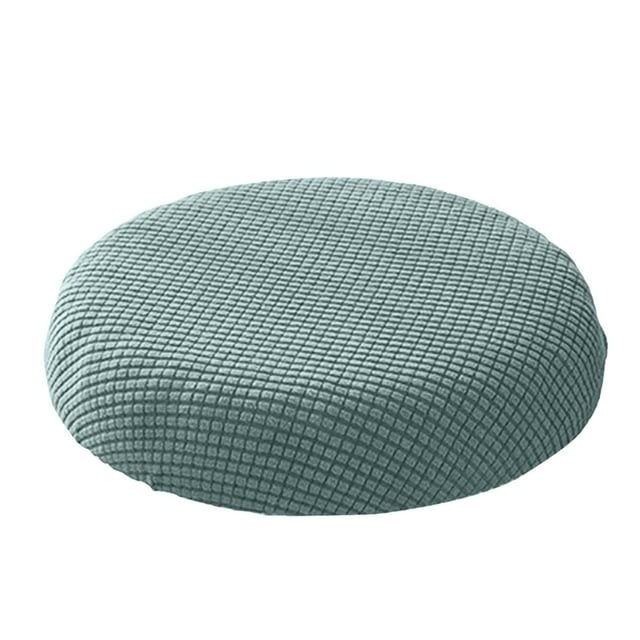 40x7cm Black Round Stool Chair Cover, Stretchable, Polyester, with Jacquard Surface, Widely Applicable