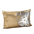 thumbnail image 2 of Saro 618.CH1624B Coussin Décoratif Réversible Sirène à Paillettes en Poly - Champagne - 16 Po x 24 Po, 2 of 3