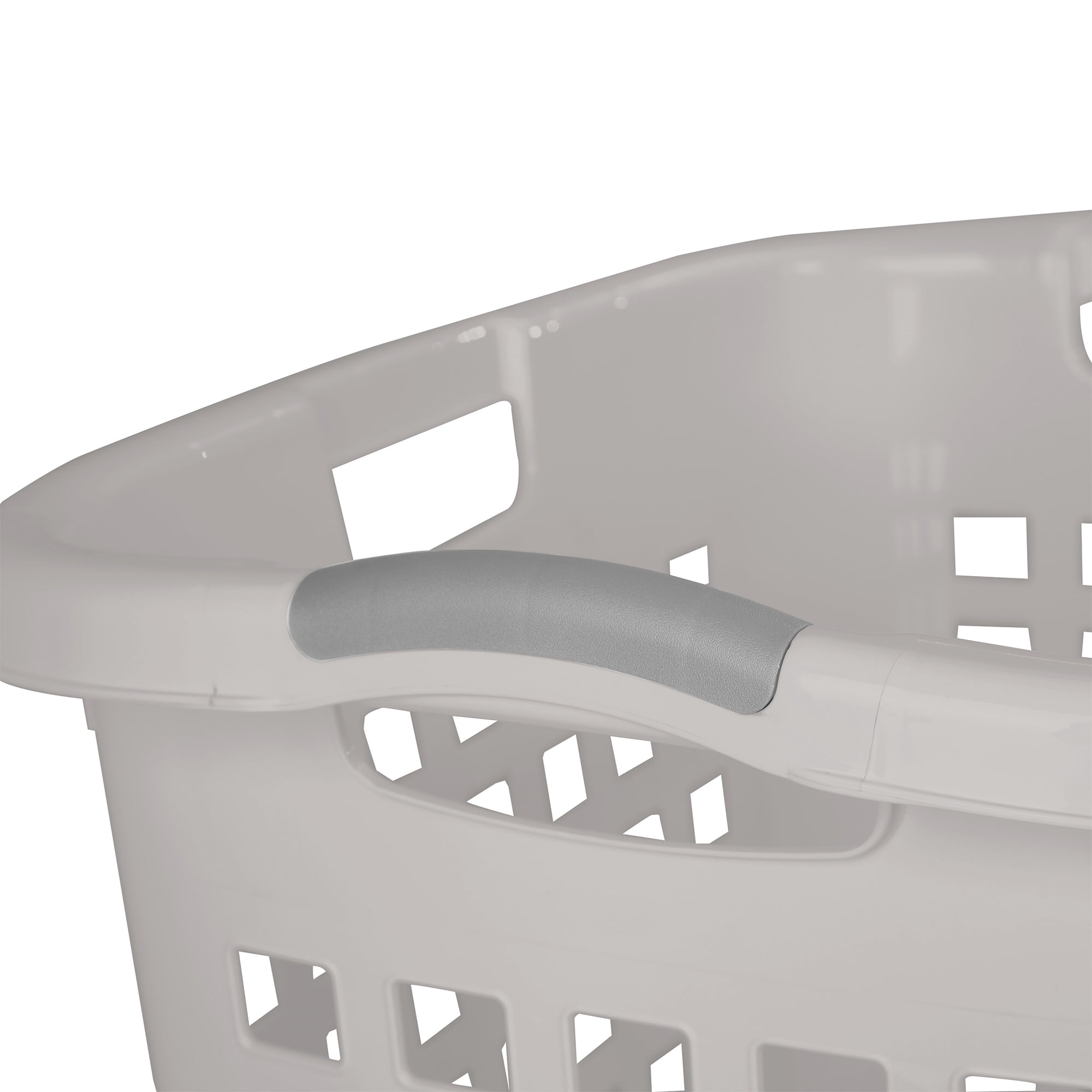 Sterilite 4-Pack 2.1 Bushel Ultra Easy Carry Hamper, Plastic Laundry Basket, Gray Pumice
