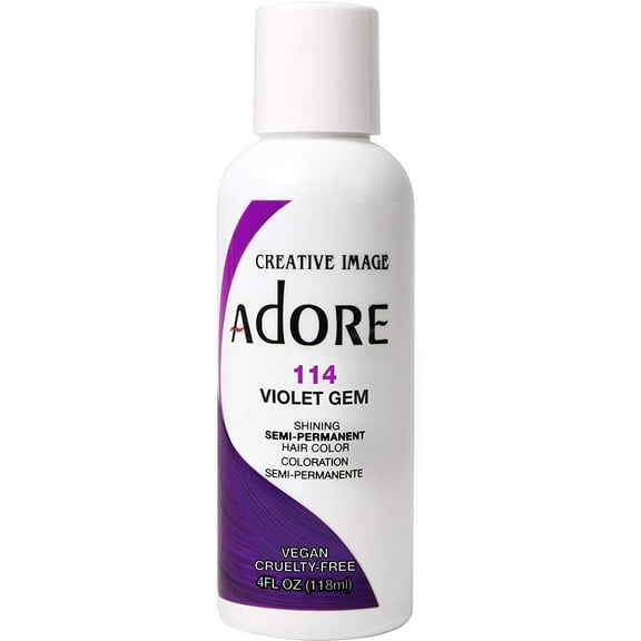 2 Pack - Creative Images Systems Adore Semi-Permanent Haircolor, [114] Violet Gem 4  oz