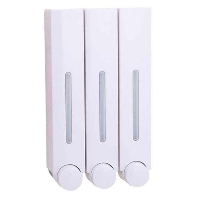 Dispensador de jabón de pared duradero y de gran capacidad para cocina, hotel y hogar. Tres cabezas