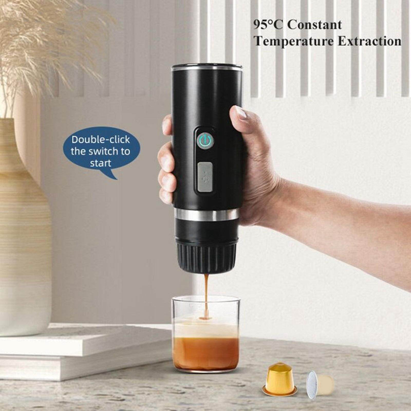 Langgg Portable Espresso Coffee Maker Rechargeable Black Driving convenient Portable Small for Driving Outdoor