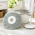 thumbnail image 4 of Spin Mop Replacement Head, Washable Microfiber Mop Refill with 6.3 Inch Round Head, Universal-Style Cleaning Pad for 360° Rotating Mop Systems and Household Floors, 4 of 4