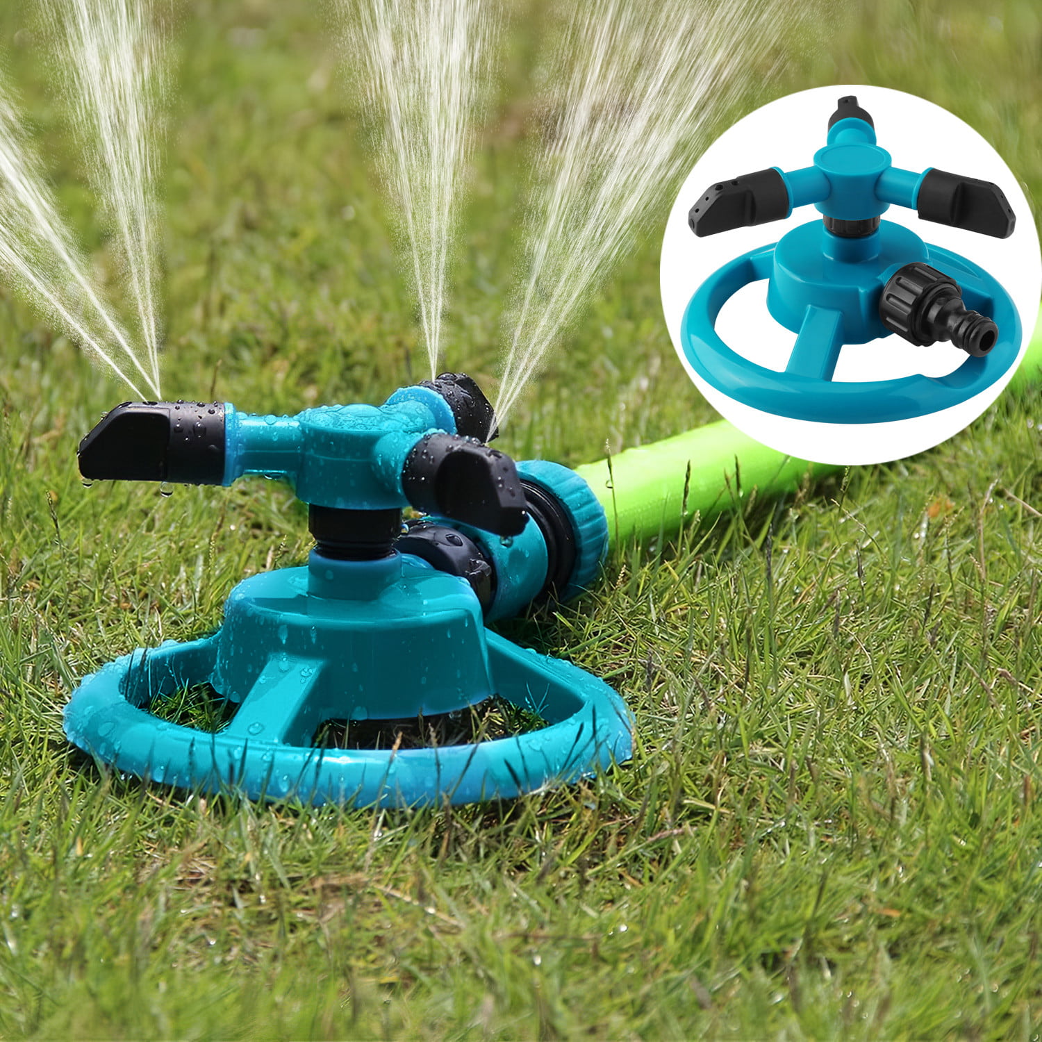 Details about   1-4pack Auto Garden Water Sprinkler Sprayer 360° Rotating Lawn Irrigation System 