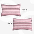 thumbnail image 4 of YFYANG Super Soft Rectangular Plush Cushion Cover (Without Pillow Insert), Pink Vintage Stripes Comfort and Non-Pilling Hidden Zip Bedroom Sofa Pillowcases, 20"x30", 4 of 9