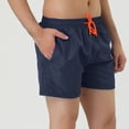 thumbnail image 2 of Pantalones cortos de natación Lars Amadeus con forro de malla Azul marino 30, 2 of 6