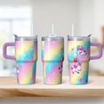 thumbnail image 2 of 20OZ Unicorn Tumbler with Handle and Reusable Straw Double Wall Stainless Steel Insulated Travel Mug Coffee Cup Perfect Gifts for Women Mom Friends on Birthday Christmas Thanksgiving, 2 of 6