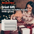 thumbnail image 2 of WORKPRO Mini Metal Tool Box with 2 Drawers and Top Storage, Small Tool Chest with PVC Liners and PP Feet Pads, Cold Rolled Steel Toolbox with Magnetic Tab,White, 2 of 8