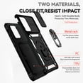 thumbnail image 2 of for Samsung Galaxy A53 5G Case, Soft TPU & Hard PC Anti-scratch Sliding Cover Full Protection Ring Stand Rotating Kickstand Holder Magnetic Shockproof Phone Case Cover for Galaxy A53 5G,Black, 2 of 8