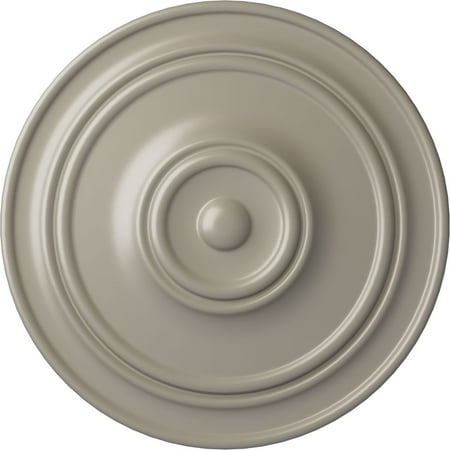 Ekena Millwork 21 7/8"OD x 2 3/8"P Classic Ceiling Medallion (For Canopies up to 5 1/2"), Hand-Painted Pearl White