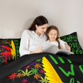 thumbnail image 5 of Feelyou Splatter Leaf Child Full Size Comforter Sets, Autumn Plant Botanical Bedding Comforter Set, Positive Thoughts Reversible Bedding Sets, Microfiber Bedroom Decor, 3pcs, 5 of 8