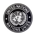 thumbnail image 1 of Broche Redondo Insignia de parche de hombro genuino de las Naciones Unidas de las Naciones Unidas internacional negro, 1 of 3